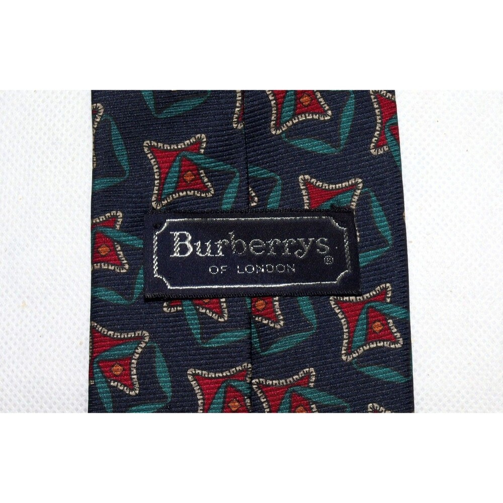 Vintage Burberrys Of London Mens Pure Silk Necktie - Picture 5 of 7